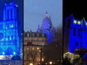 Des monuments catholiques illuminés aux couleurs de l’Union européenne